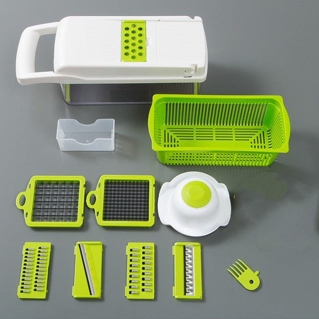 Vegetable Cutter 8 In 1 6 Dicing Blades Slicer Shredder