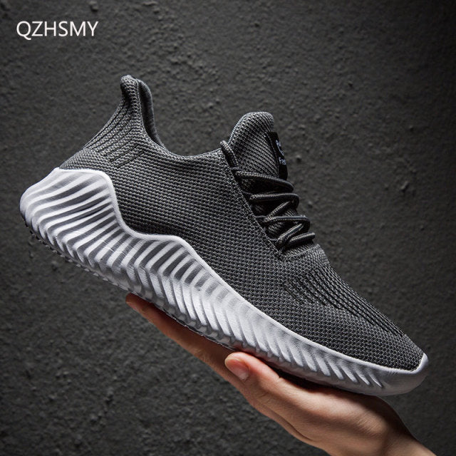 Breathable White Trendy Sneakers Men