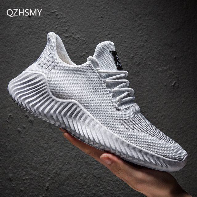 Breathable White Trendy Sneakers Men