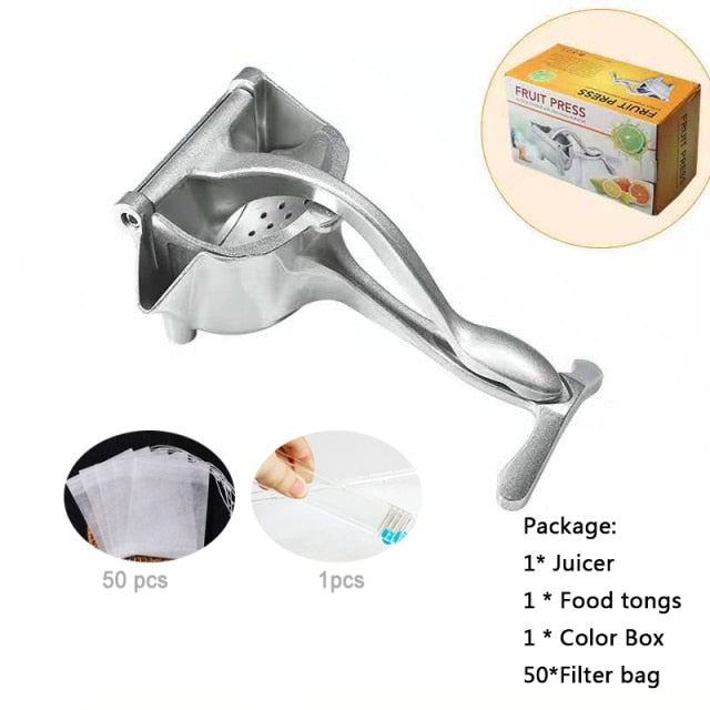 Manual Juice Squeezer Aluminum Alloy Hand Pressure