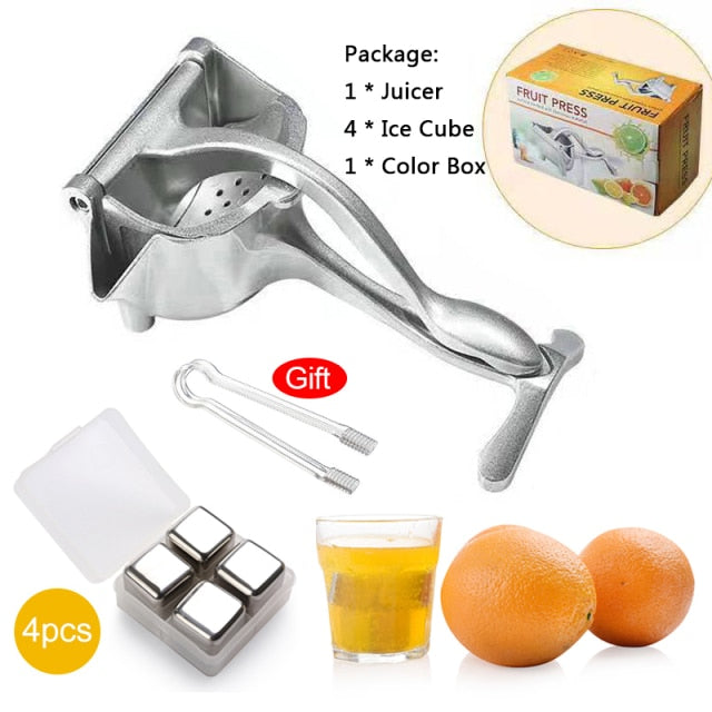 Manual Juice Squeezer Aluminum Alloy Hand Pressure