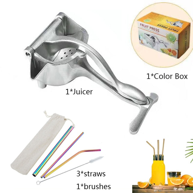 Manual Juice Squeezer Aluminum Alloy Hand Pressure