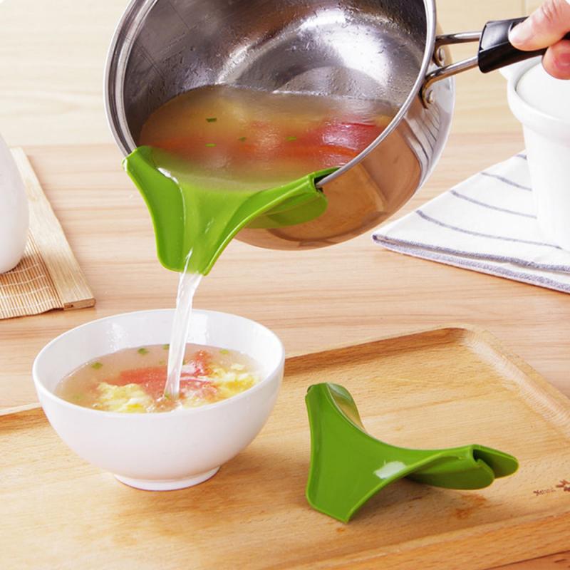 Portable Kitchen Silicone Liquid Funnel