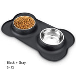 Pet Dog Bowl Puppy Cat Feeding Stainless Steel Dish Pet