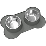 Pet Dog Bowl Puppy Cat Feeding Stainless Steel Dish Pet